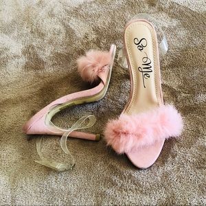 Pink Furry Heels